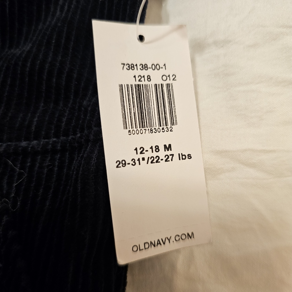 NWT Old Navy Corduroy Onesie with faux Sherpa collar Smoke free - Picture 2 of 3
